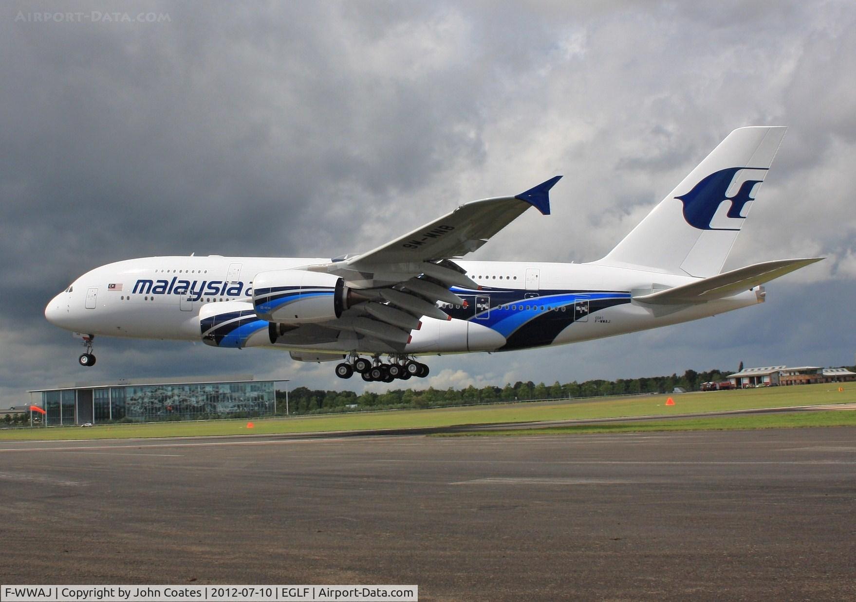 F-WWAJ, 2012 Airbus A380-841 C/N 081, At FIA 2012