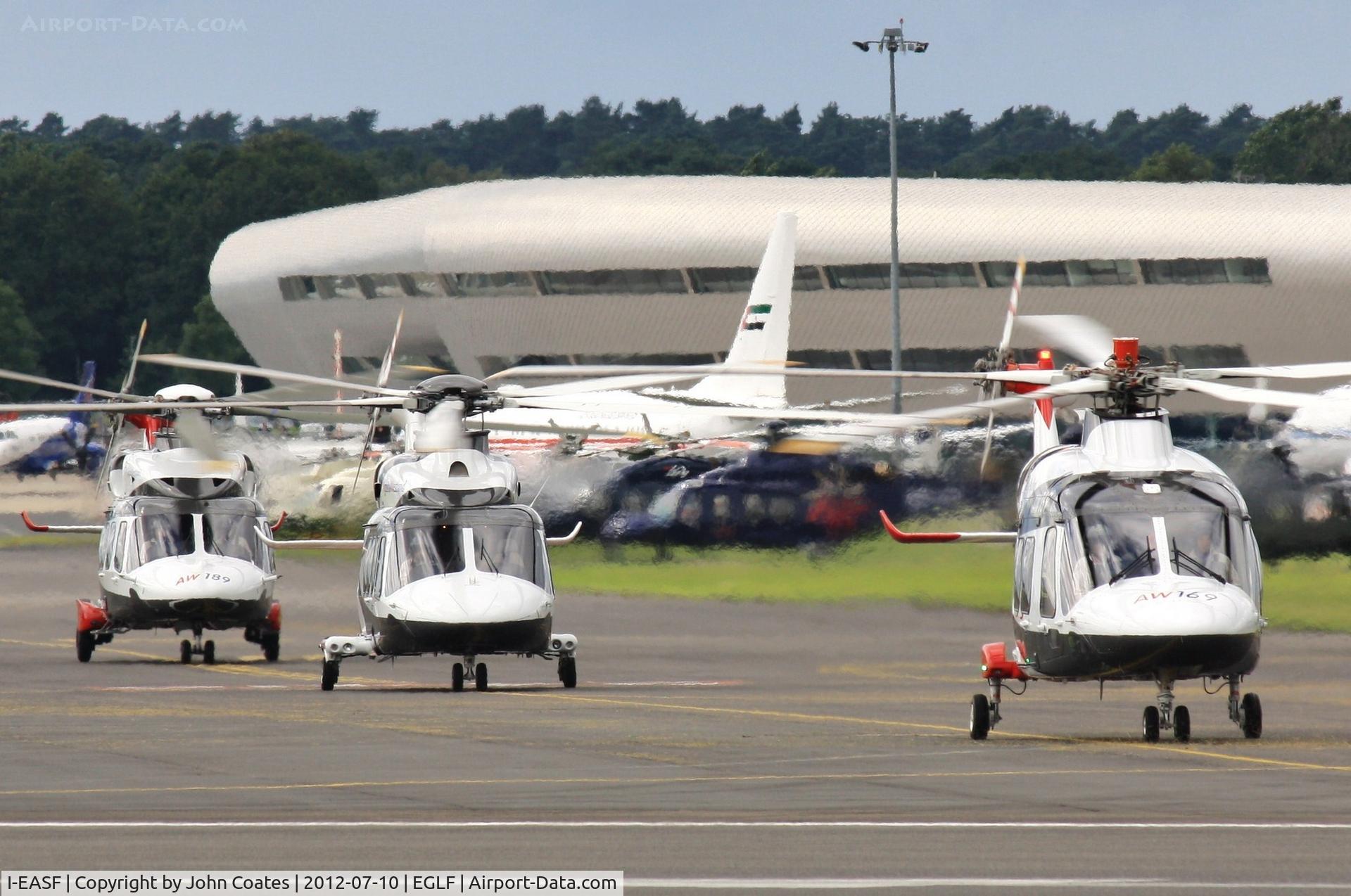 I-EASF, 2012 AgustaWestland AW169 C/N 69002, Air taxi with I-AWIT and I-RAIH at FIA 2012