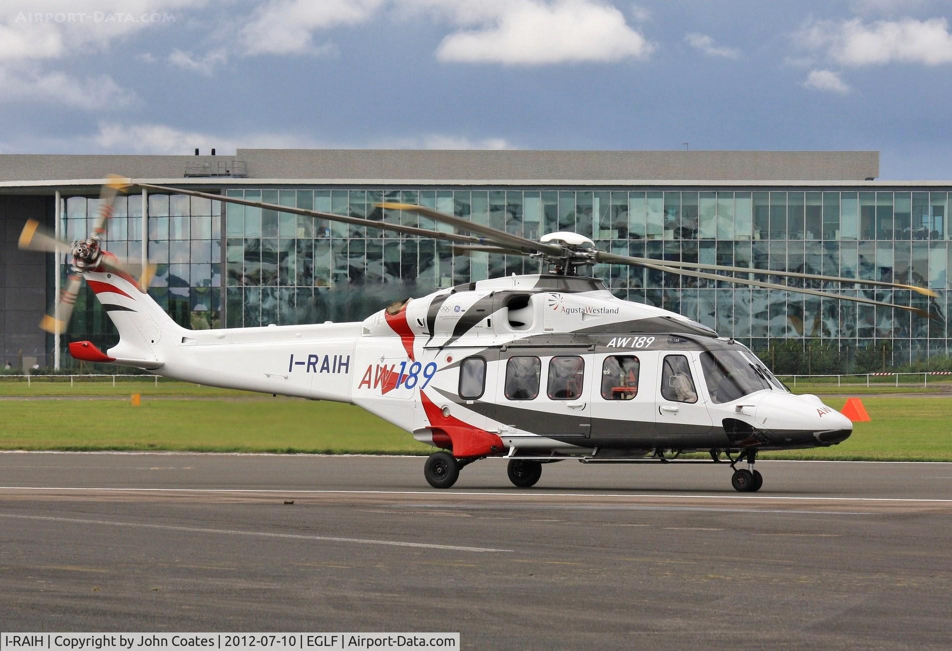 I-RAIH, AgustaWestland AW189 C/N 49003, At FIA 2012