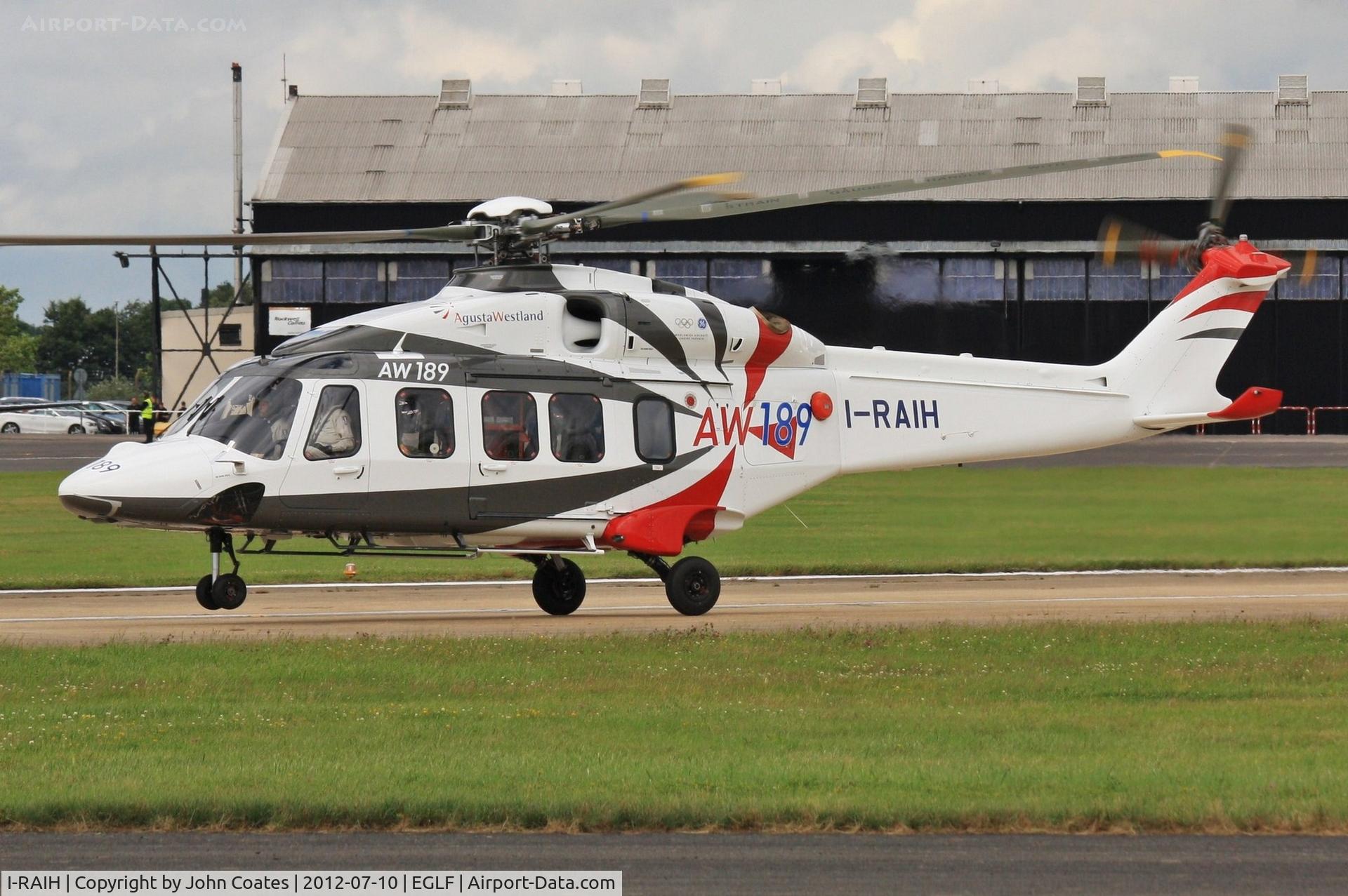 I-RAIH, AgustaWestland AW189 C/N 49003, At FIA 2012