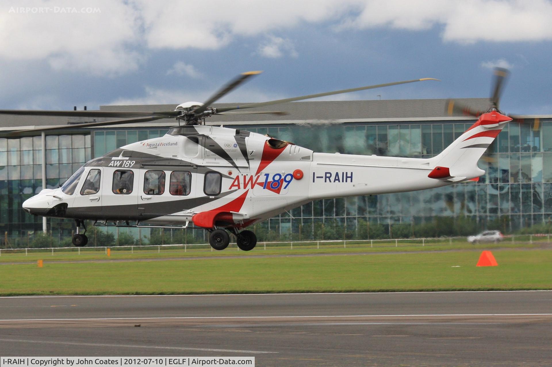 I-RAIH, AgustaWestland AW189 C/N 49003, At FIA 2012