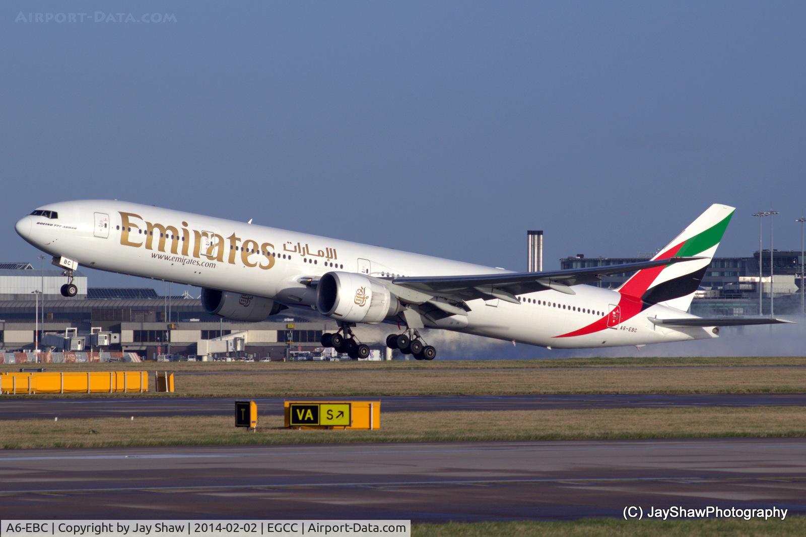 A6-EBC, 2005 Boeing 777-36N/ER C/N 32790, Departure 23R EGCC