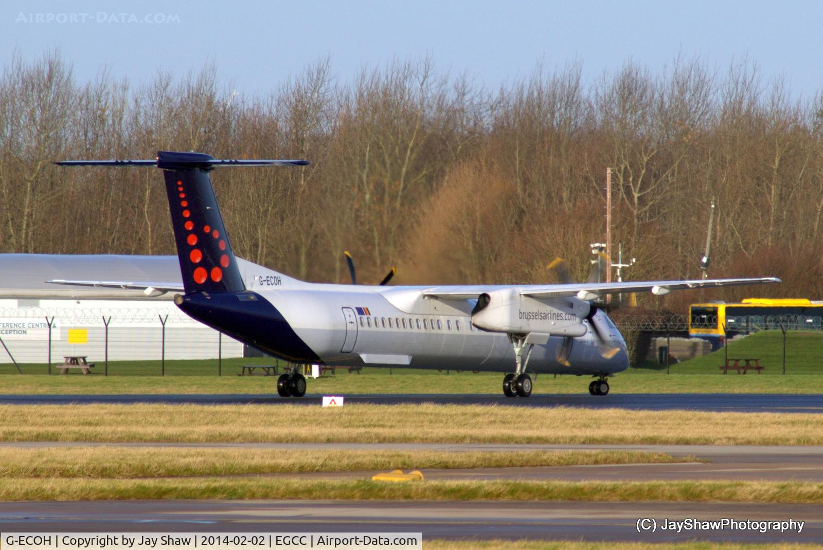 G-ECOH, 2008 De Havilland Canada DHC-8-402Q Dash 8 C/N 4221, Arrival 23R EGCC