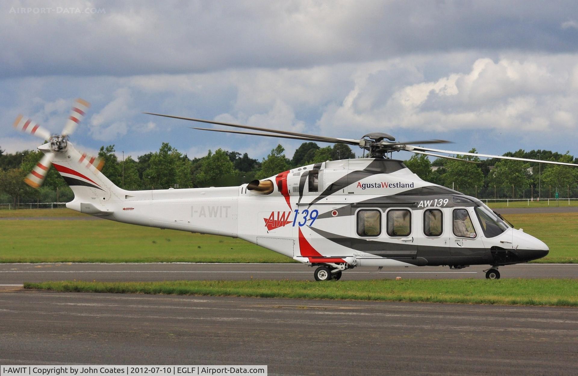 I-AWIT, AgustaWestland AW-139 C/N 31043, At FIA 2012