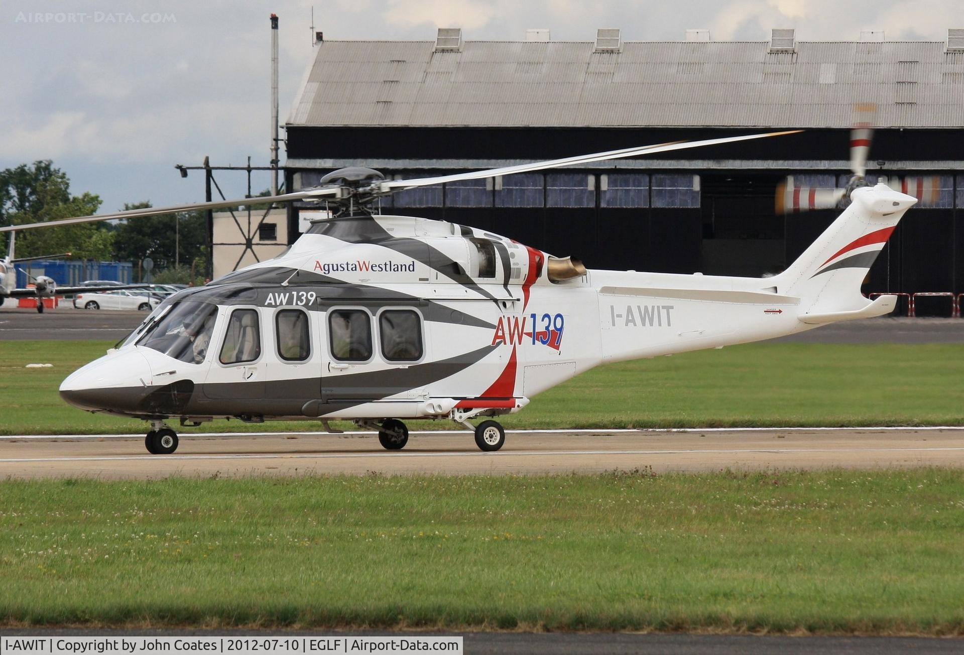 I-AWIT, AgustaWestland AW-139 C/N 31043, At FIA 2012