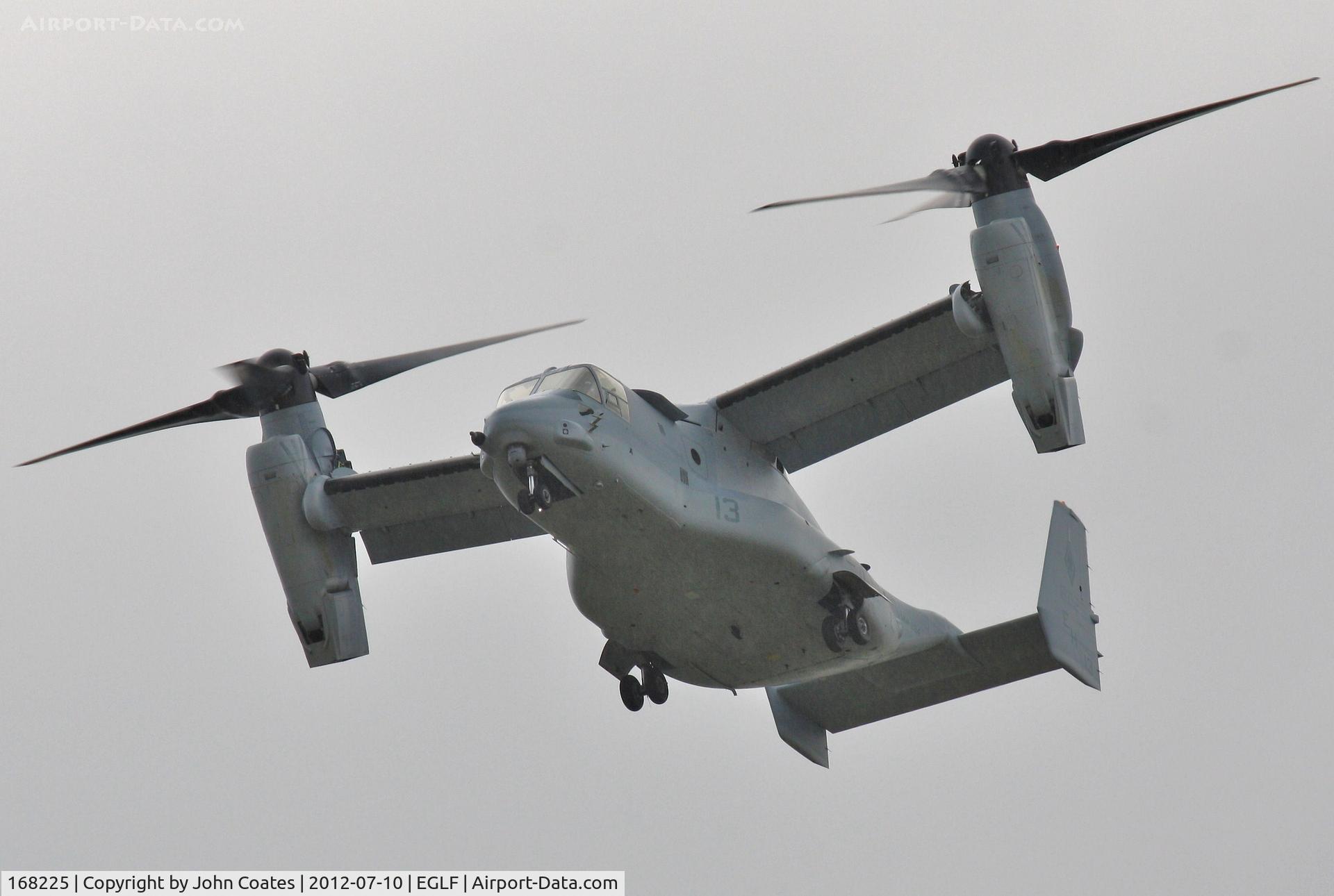 168225, 2012 Bell-Boeing MV-22B Osprey C/N D0175, At FIA 2012
