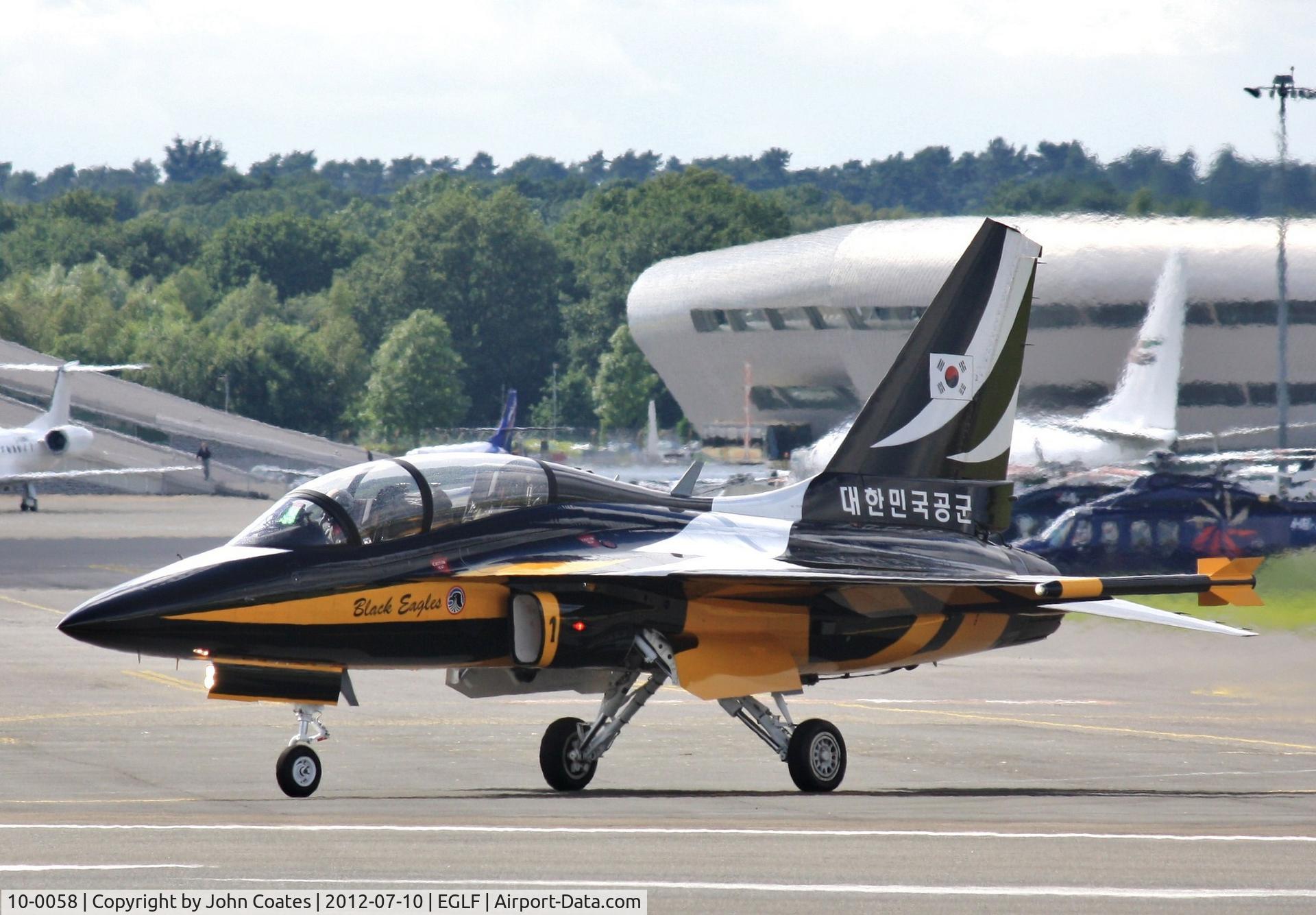 10-0058, Korean Aerospace Industries T-50B Golden Eagle C/N KA-058, At FIA 2012