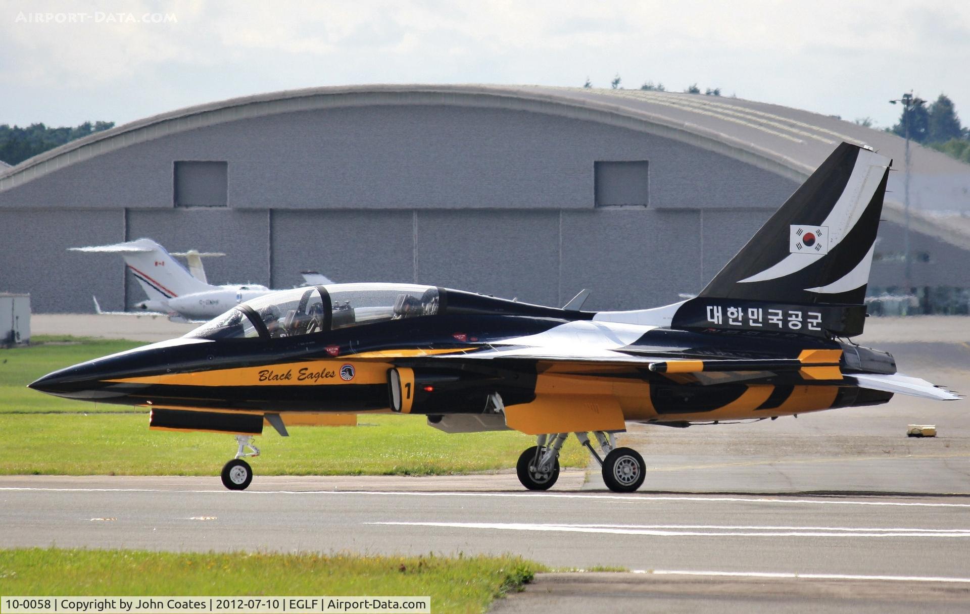 10-0058, Korean Aerospace Industries T-50B Golden Eagle C/N KA-058, At FIA 2012
