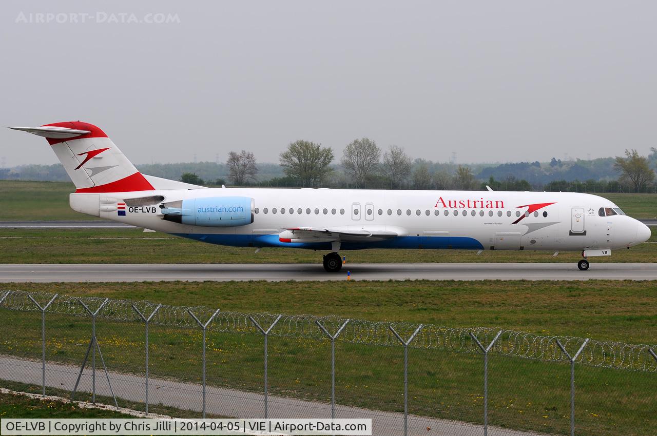 OE-LVB, 1994 Fokker 100 (F-28-0100) C/N 11502, Austrian Airlines