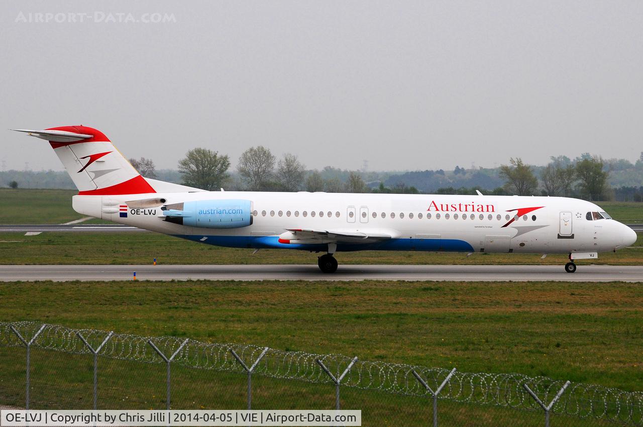 OE-LVJ, 1991 Fokker 100 (F-28-0100) C/N 11359, Austrian Airlines