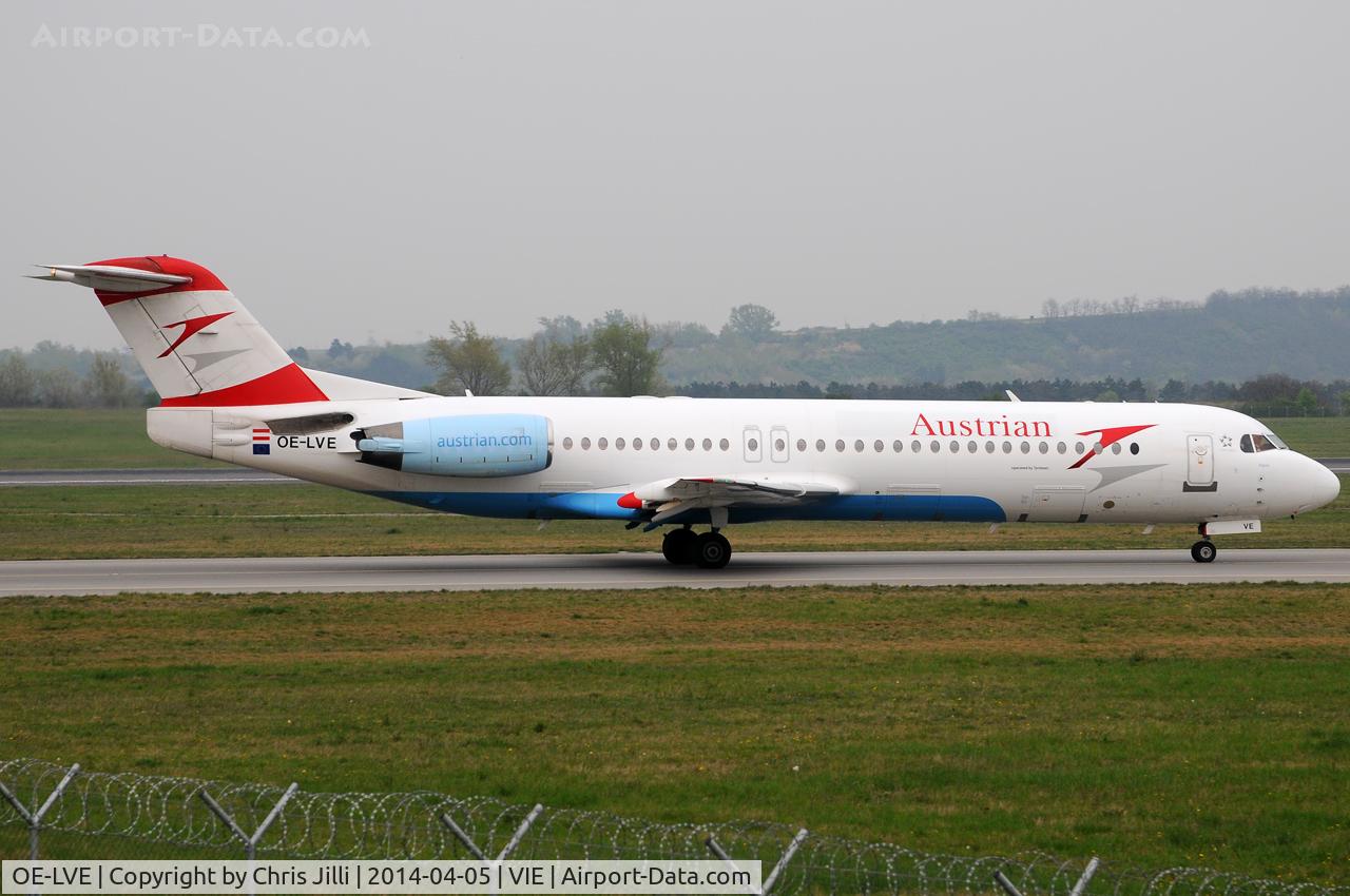 OE-LVE, 1994 Fokker 100 (F-28-0100) C/N 11499, Austrian Airlines