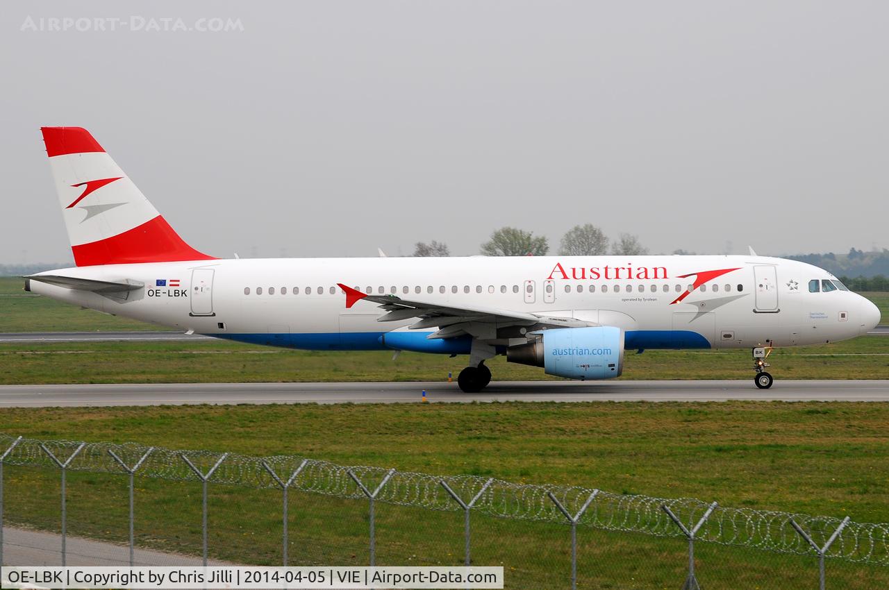 OE-LBK, 2003 Airbus A320-214 C/N 1931, Austrian Airlines