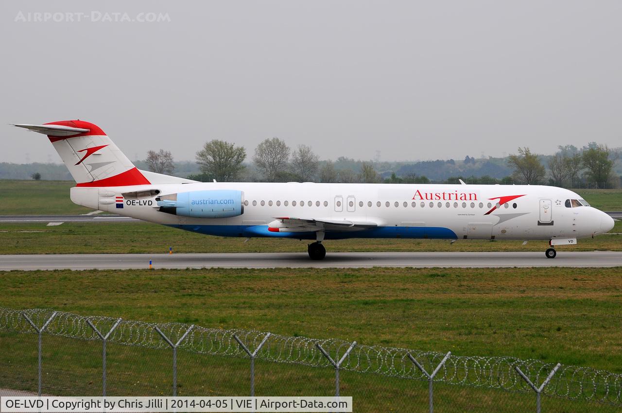 OE-LVD, 1994 Fokker 100 (F-28-0100) C/N 11515, Austrian Airlines