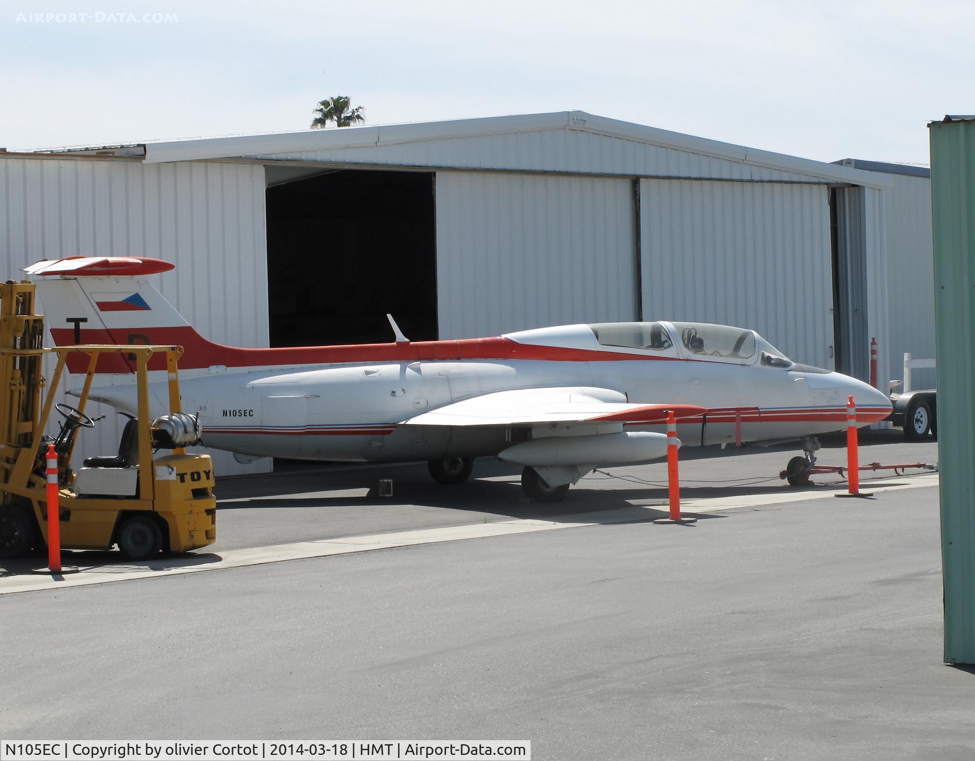 N105EC, 1970 Aero L-29 Delfin C/N 093948, maintenance at hemet