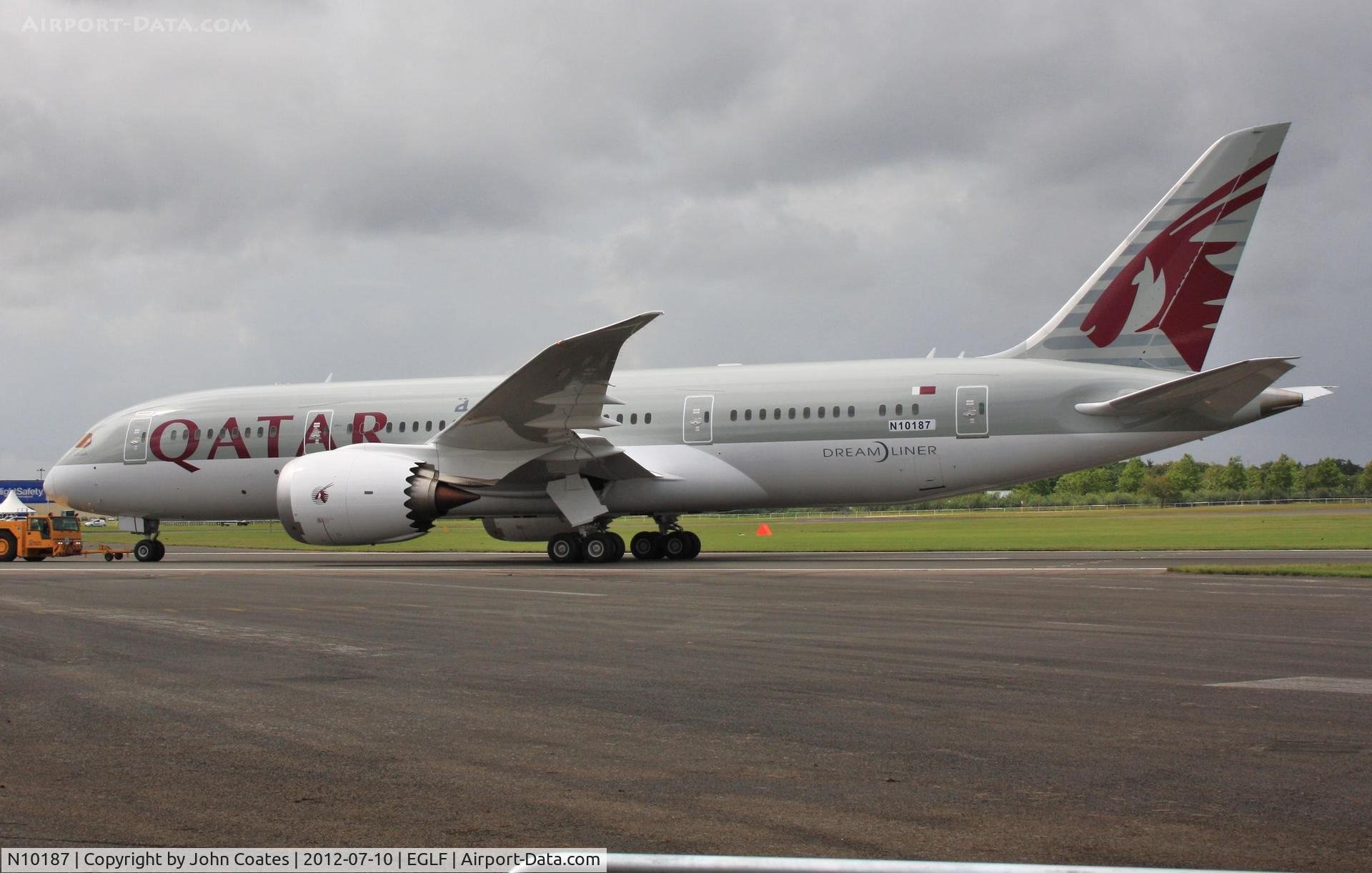 N10187, 2012 Boeing 787-8 Dreamliner Dreamliner C/N 38320, At FIA 2012