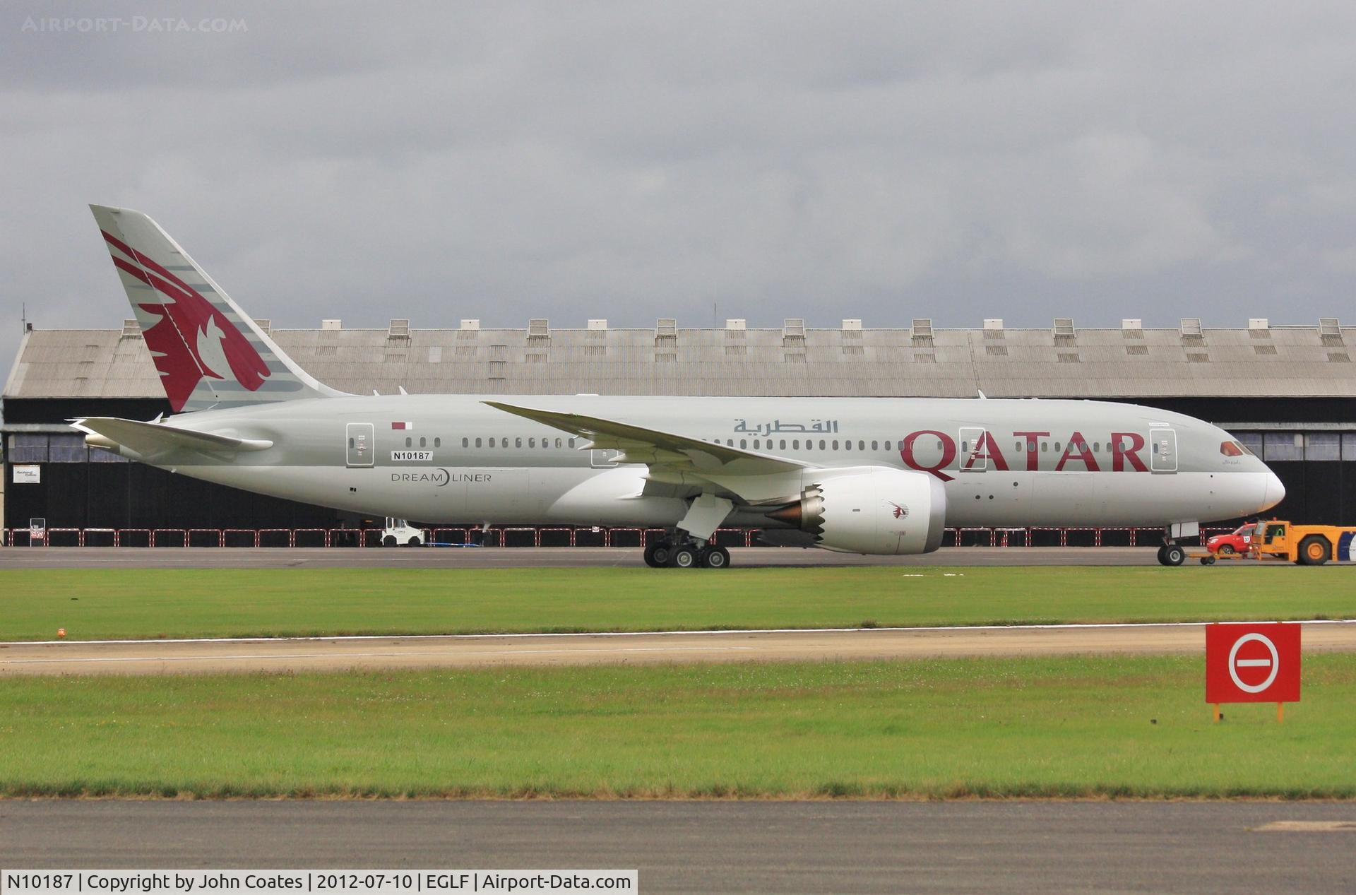 N10187, 2012 Boeing 787-8 Dreamliner Dreamliner C/N 38320, At FIA 2012