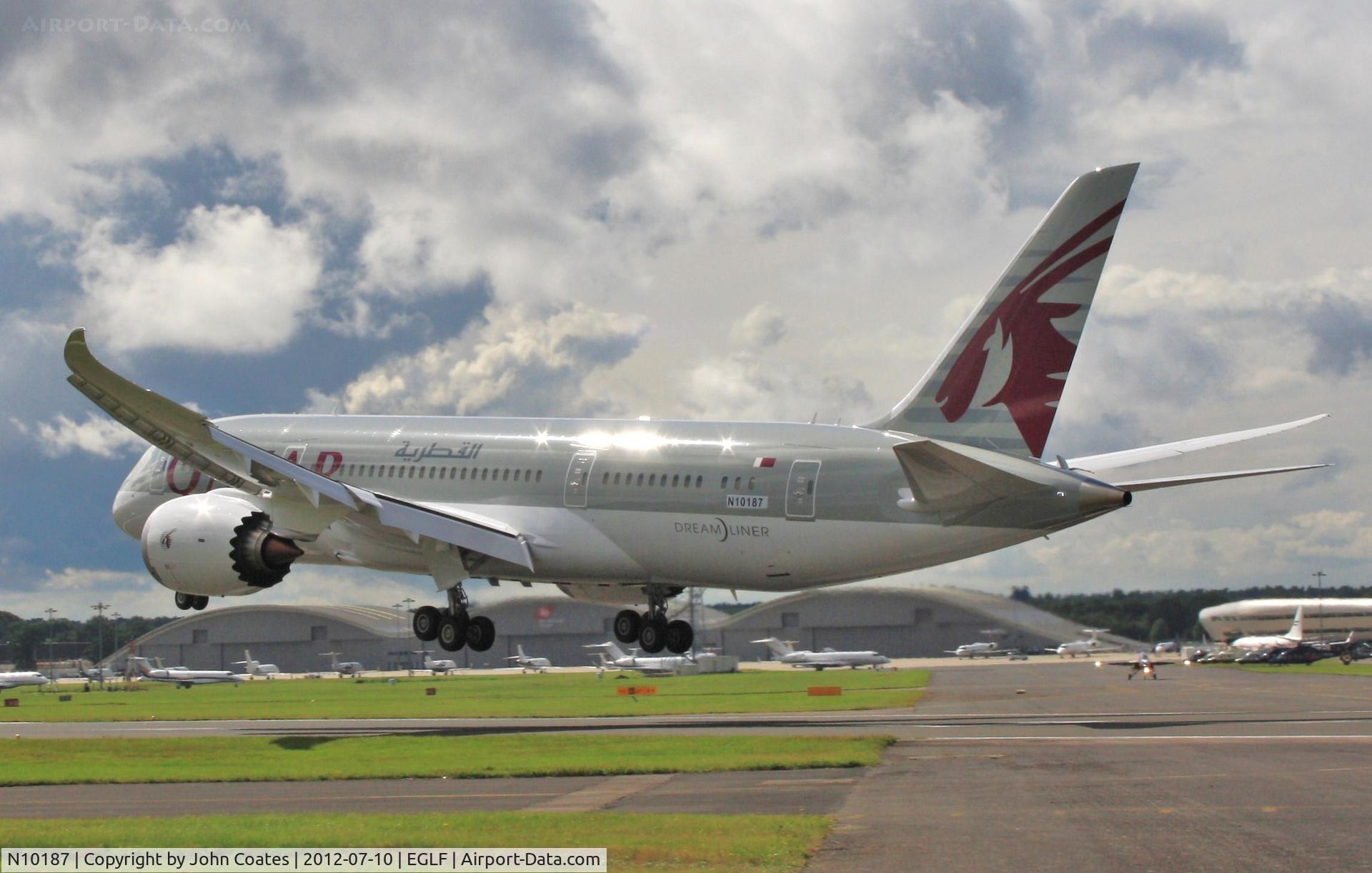 N10187, 2012 Boeing 787-8 Dreamliner Dreamliner C/N 38320, At FIA 2012