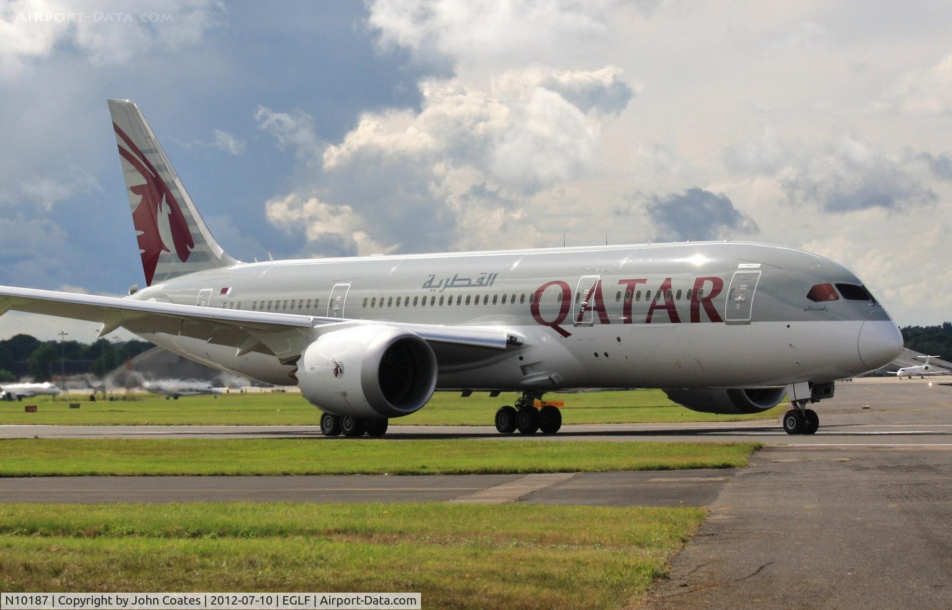 N10187, 2012 Boeing 787-8 Dreamliner Dreamliner C/N 38320, At FIA 2012