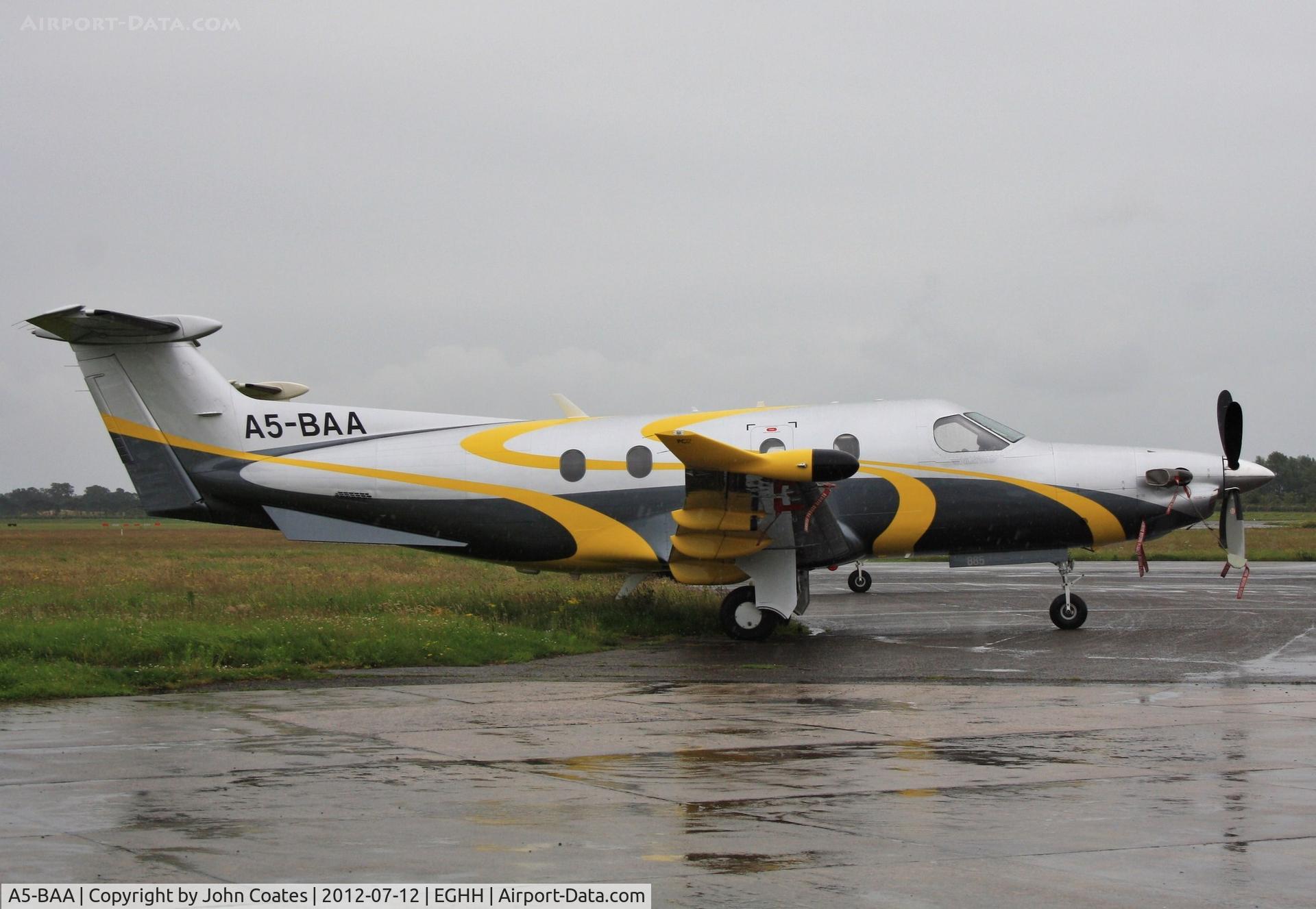 A5-BAA, 2008 Pilatus PC-12/47 C/N 885, Back from Bhutan - no titles