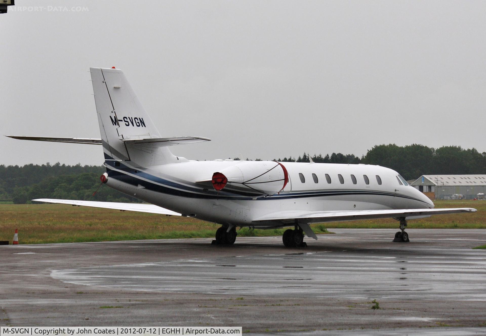 M-SVGN, 2008 Cessna 680 Citation Sovereign C/N 680-0198, At a wet CSE