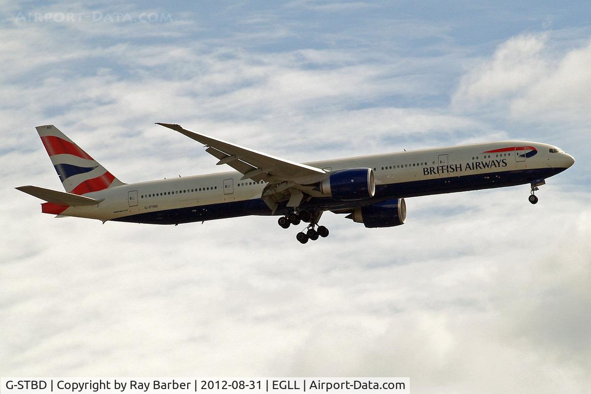 G-STBD, 2011 Boeing 777-36N/ER C/N 38695, G-STBD   Boeing 777-36NER [38695] (British Airways) Home~G 31/08/2012. On approach 27L.