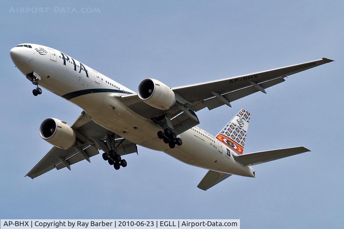 AP-BHX, 2007 Boeing 777-240/ER C/N 35296, Boeing 777-240ER [35296] (Pakistan International Airlines) Home~G 23/06/2010. On approach 27R.