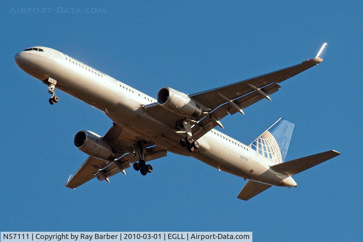 N57111, 1994 Boeing 757-224 C/N 27301, Boeing 757-224ET [27301] (Continental Airlines) Home~G 01/03/2010. On approach 27R.