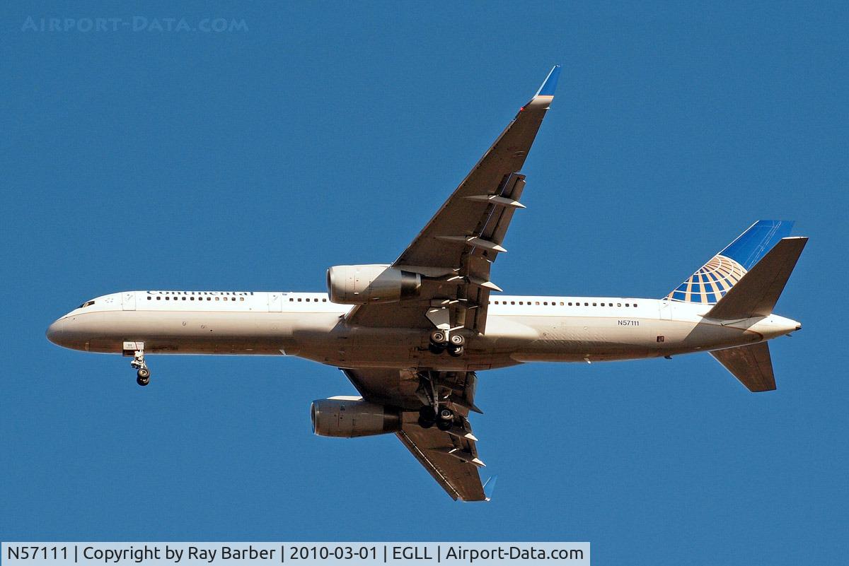 N57111, 1994 Boeing 757-224 C/N 27301, Boeing 757-224ET [27301] (Continental Airlines) Home~G 01/03/2010. On approach 27R.