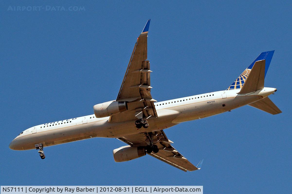 N57111, 1994 Boeing 757-224 C/N 27301, Boeing 757-224ET [27301] (United Airlines) Home~G 31/08/2012. On approach 27R.