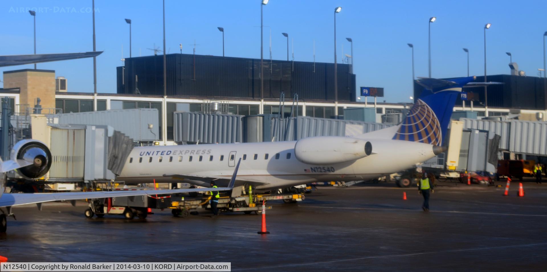 N12540, 2001 Embraer ERJ-145LR (EMB-145LR) C/N 145537, At the gate Chicago
