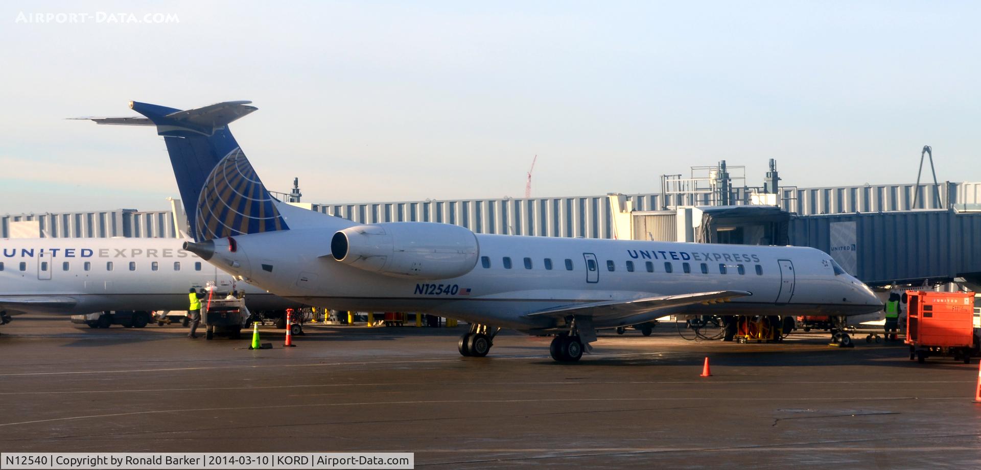 N12540, 2001 Embraer ERJ-145LR (EMB-145LR) C/N 145537, Push back Chicago