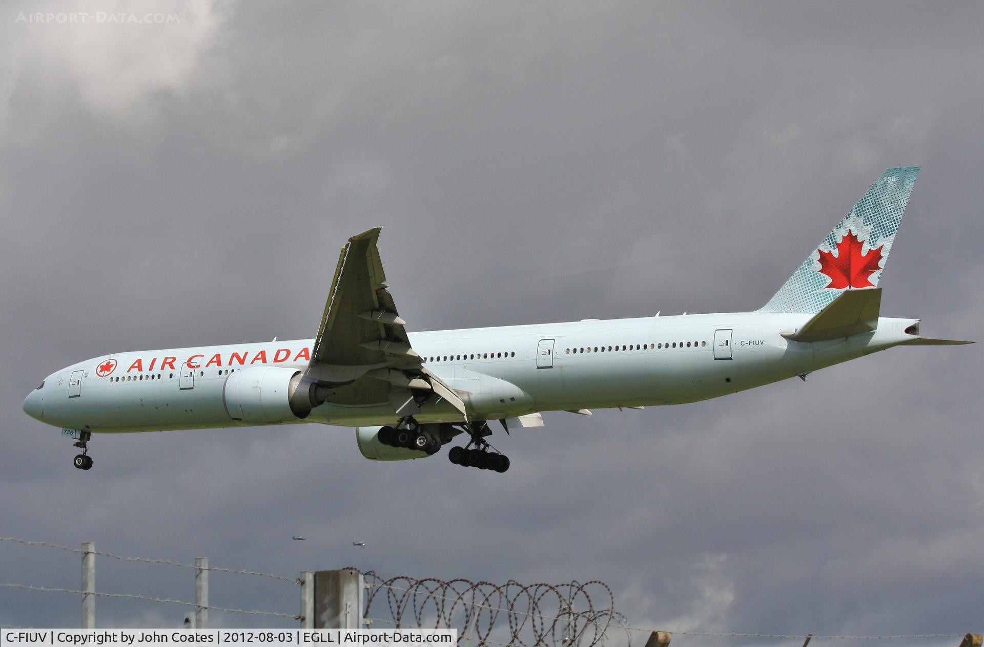 C-FIUV, 2008 Boeing 777-333/ER C/N 35248, Finals to 27R with SAS Dauphins ZJ781 and 783 in background