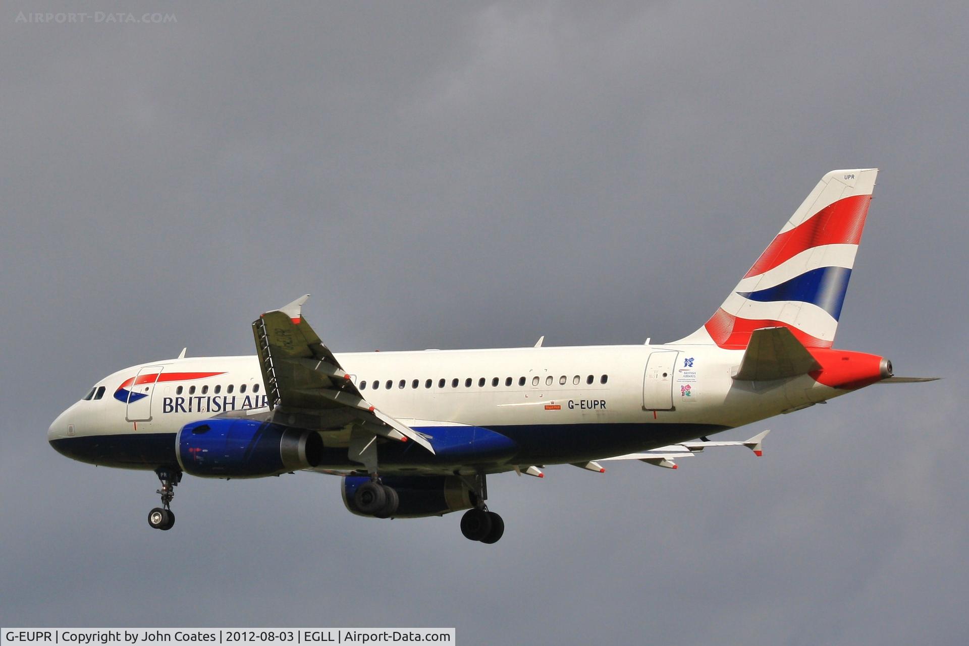 G-EUPR, 2000 Airbus A319-131 C/N 1329, Finals to 27R