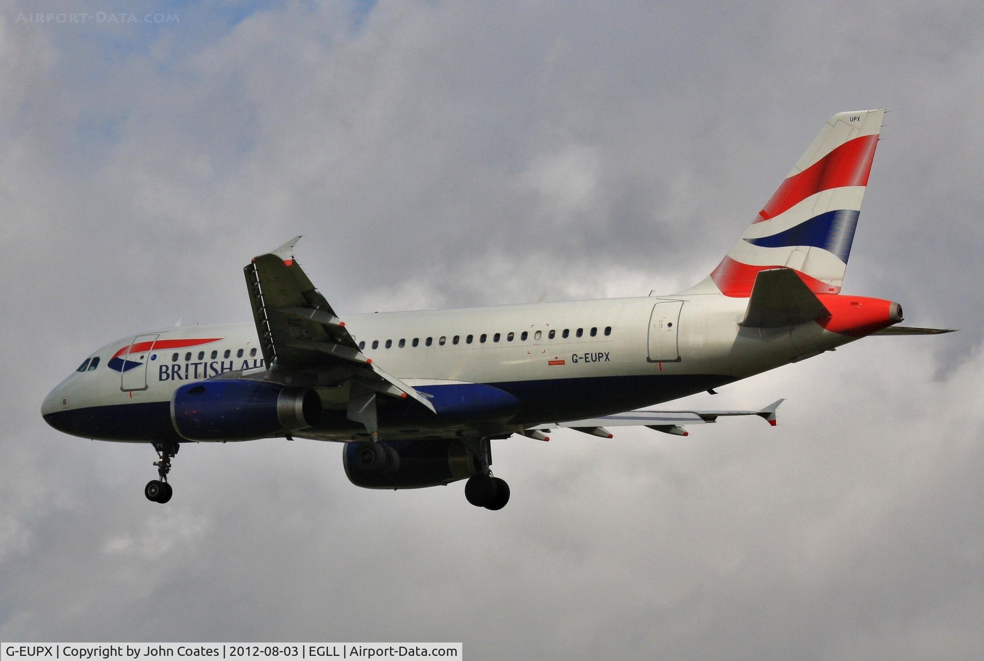 G-EUPX, 2001 Airbus A319-131 C/N 1445, Finals to 27R