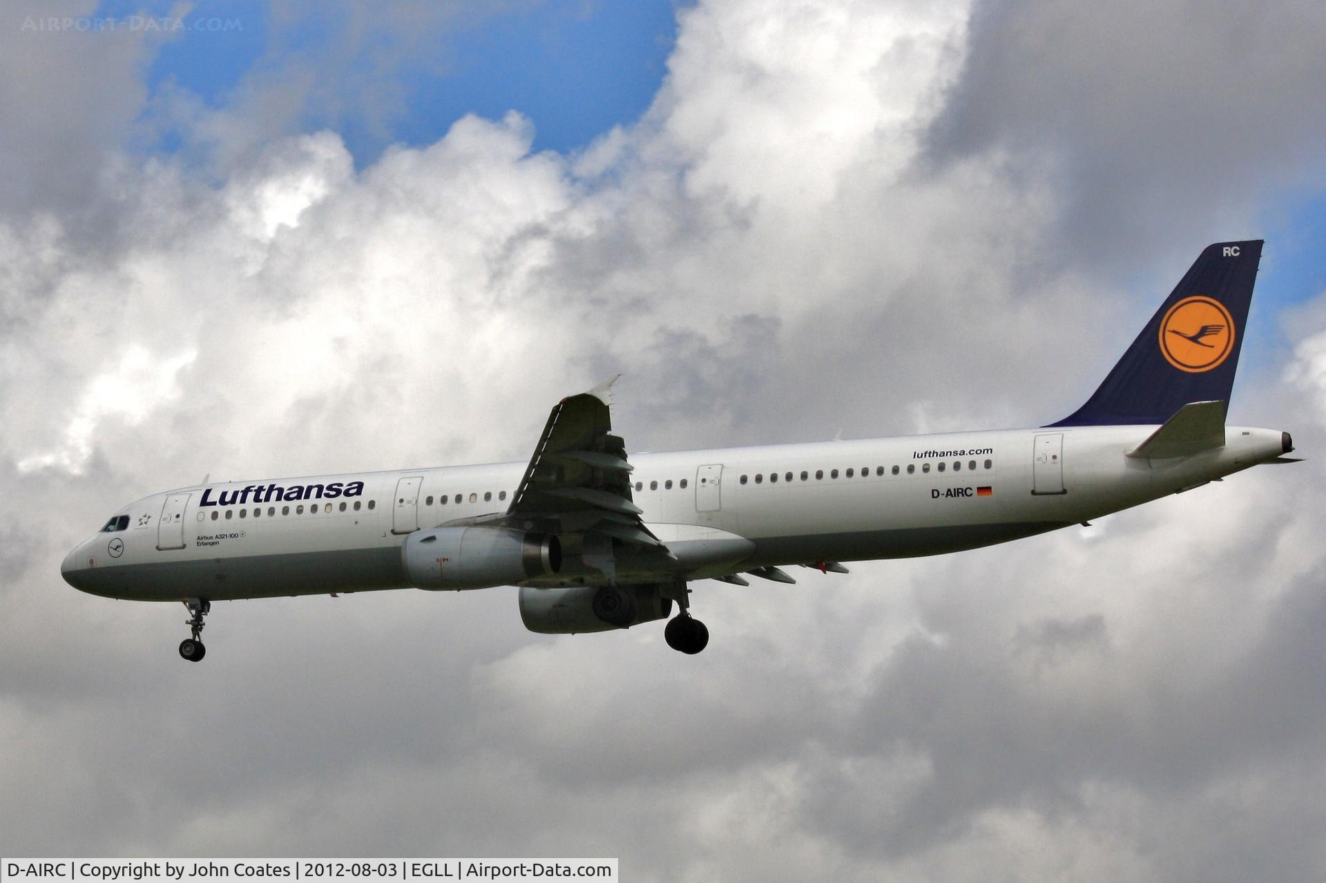 D-AIRC, 1994 Airbus A321-131 C/N 0473, Finals to 27R