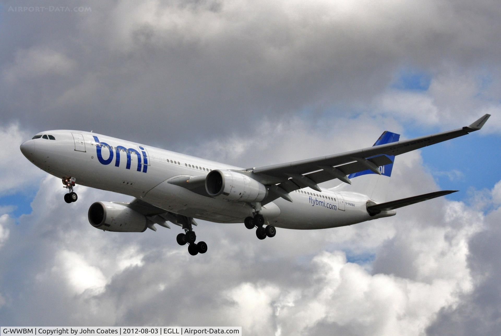 G-WWBM, 2001 Airbus A330-243 C/N 398, Approach to 27R