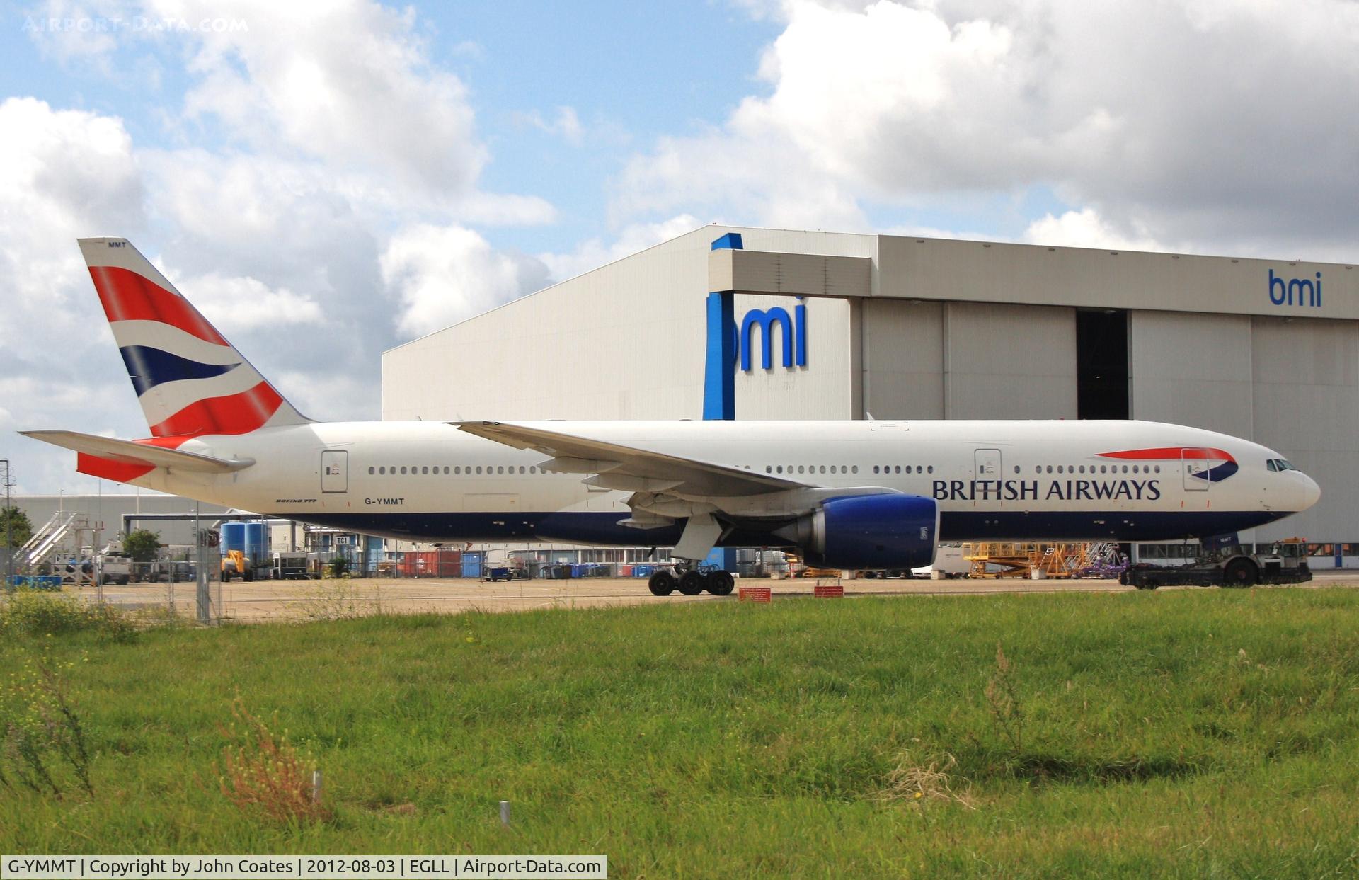 G-YMMT, 2009 Boeing 777-236/ER C/N 36518, Towed to stand