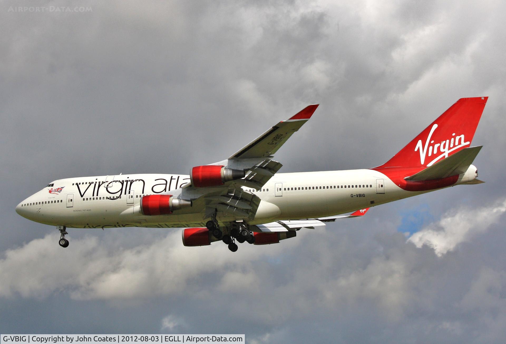 G-VBIG, 1996 Boeing 747-4Q8 C/N 26255, Finals to 27R