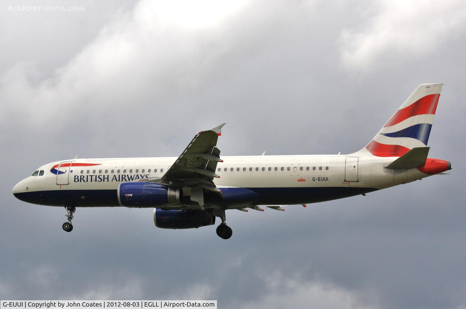 G-EUUI, 2002 Airbus A320-232 C/N 1871, Finals to 27R