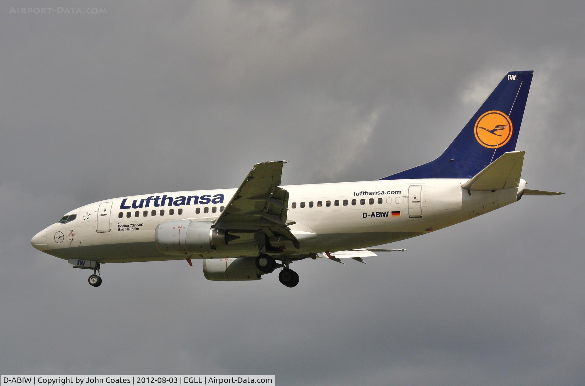 D-ABIW, 1991 Boeing 737-530 C/N 24945, Finals to 27R