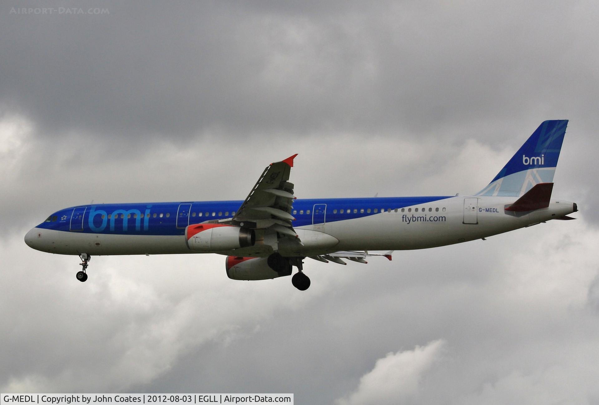G-MEDL, 2006 Airbus A321-231 C/N 2653, Finals to 27R