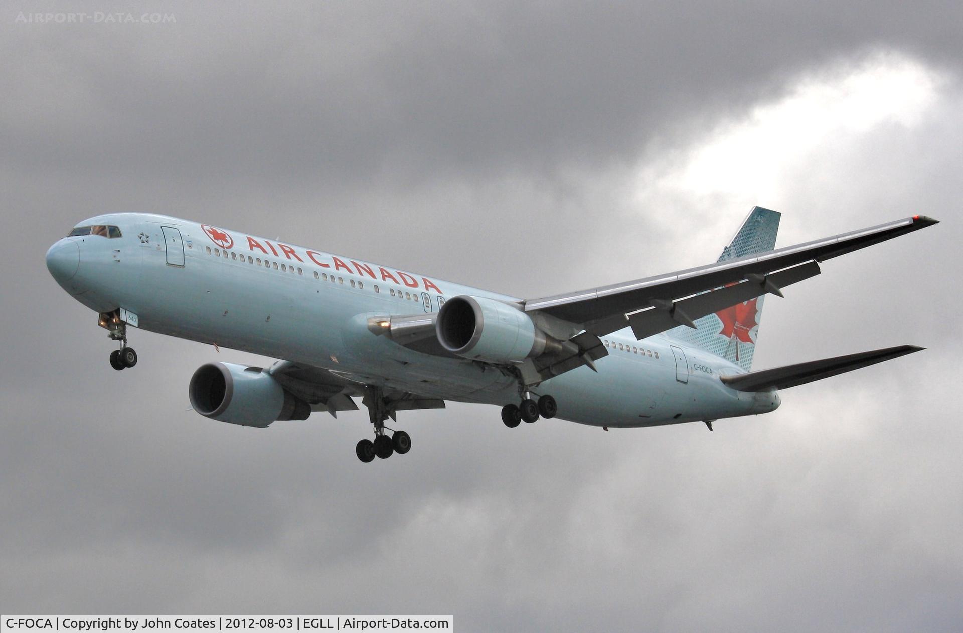 C-FOCA, 1990 Boeing 767-375/ER C/N 24575, Approach to 27R