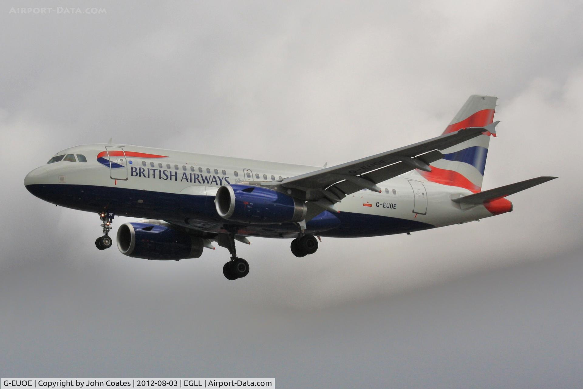 G-EUOE, 2001 Airbus A319-131 C/N 1574, Finals to 27R
