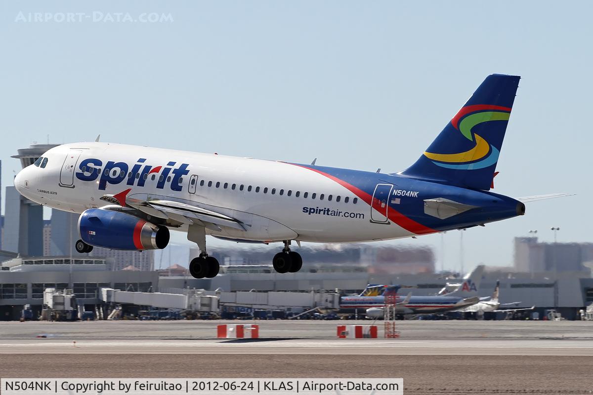 N504NK, 2005 Airbus A319-132 C/N 2473, Landing