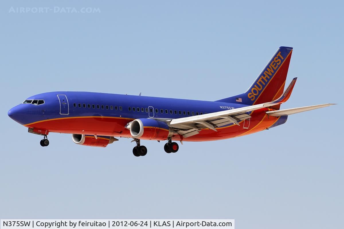 N375SW, 1993 Boeing 737-3H4 C/N 26583, Landing