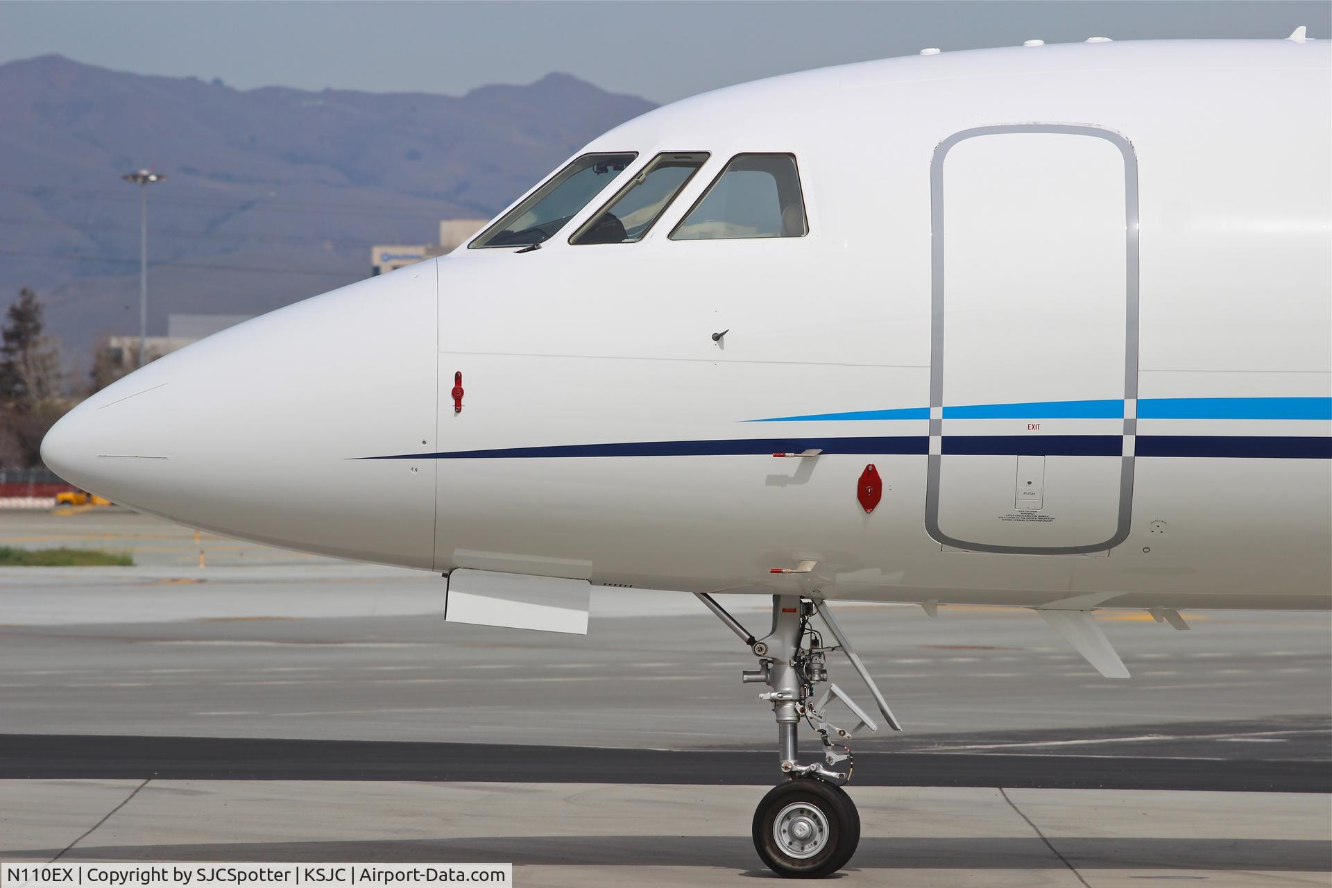 N110EX, 2000 Dassault Falcon 900EX C/N 71, Parked at remote.