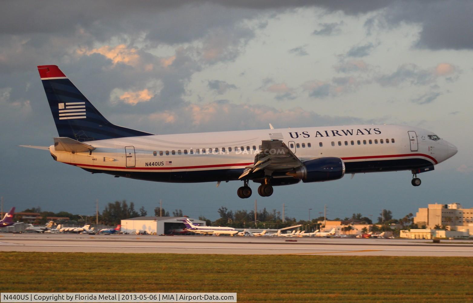 N440US, 1990 Boeing 737-4B7 C/N 24811, US Airways 737-400