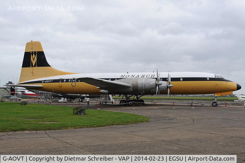G-AOVT, 1958 Bristol 175 Britannia 312 C/N 13427, Monarch Britannia