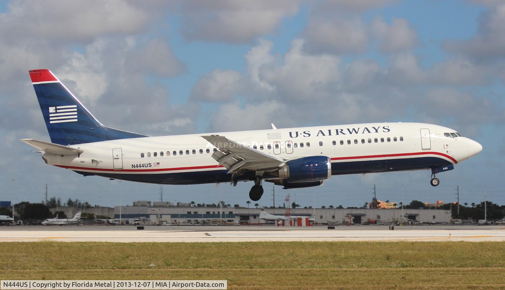 N444US, 1990 Boeing 737-4B7 C/N 24862, US Airways 737-400