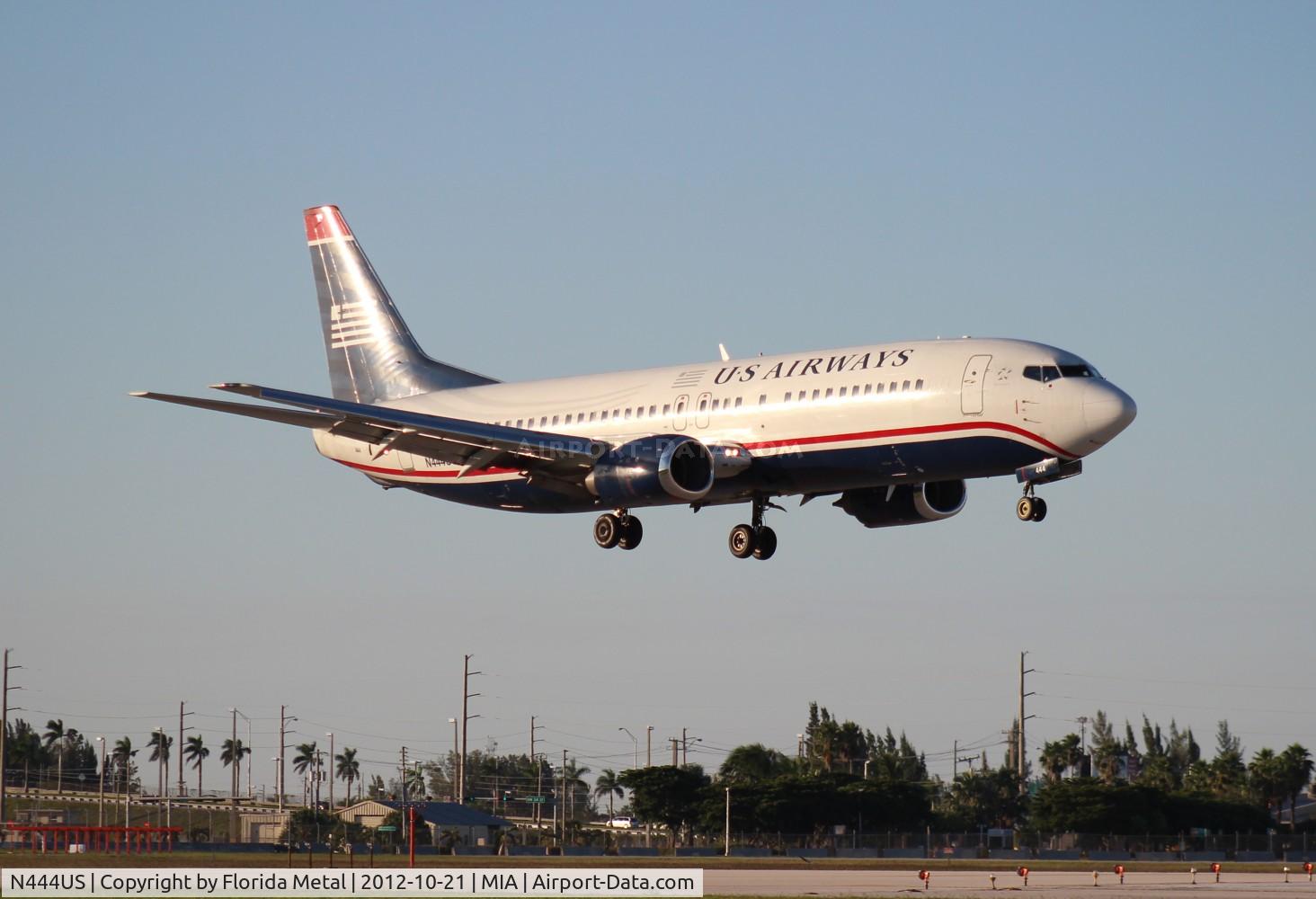 N444US, 1990 Boeing 737-4B7 C/N 24862, USAirways 737-400